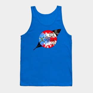 Taino Puerto Rican medallion & Feather. Tank Top